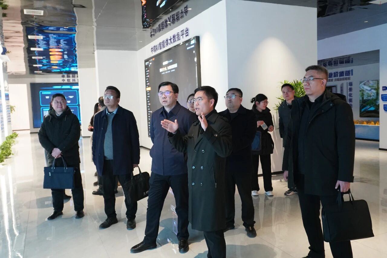 荆门市数据局党组书记、局长陈军一行赴中软数字经济产业园走访调研
